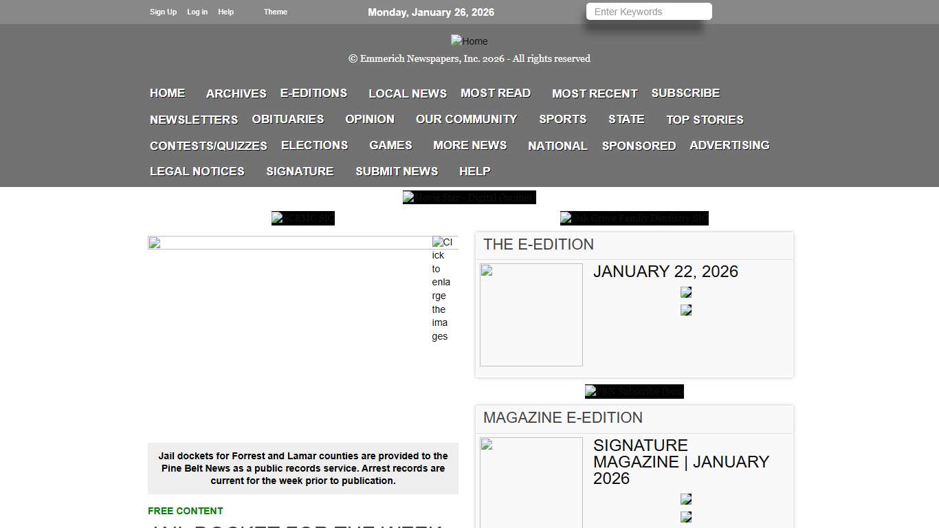 Jail Docket for the week of January 22, 2026 HubCitySPOKES